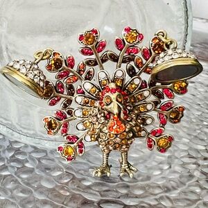 Heidi Daus 🆕 “Tom Turkey” crystals necklace magnetic enhancer (only)